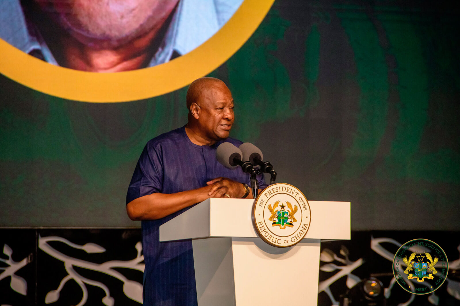 H.E John Dramani Mahama addresses participants at the Mining in Motion Conference 2026.