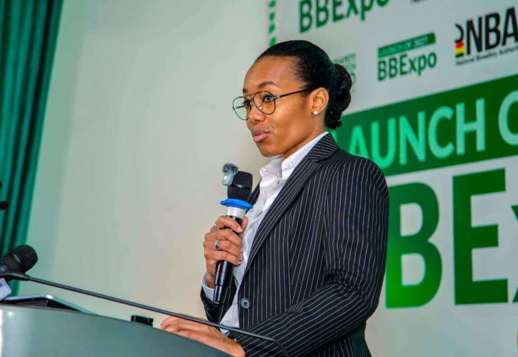 Hon. Dr Zanetor Agyeman-Rawlings speaking at the launch of the 2027 Biosafety and Biotechnology Expo (BBExpo).
