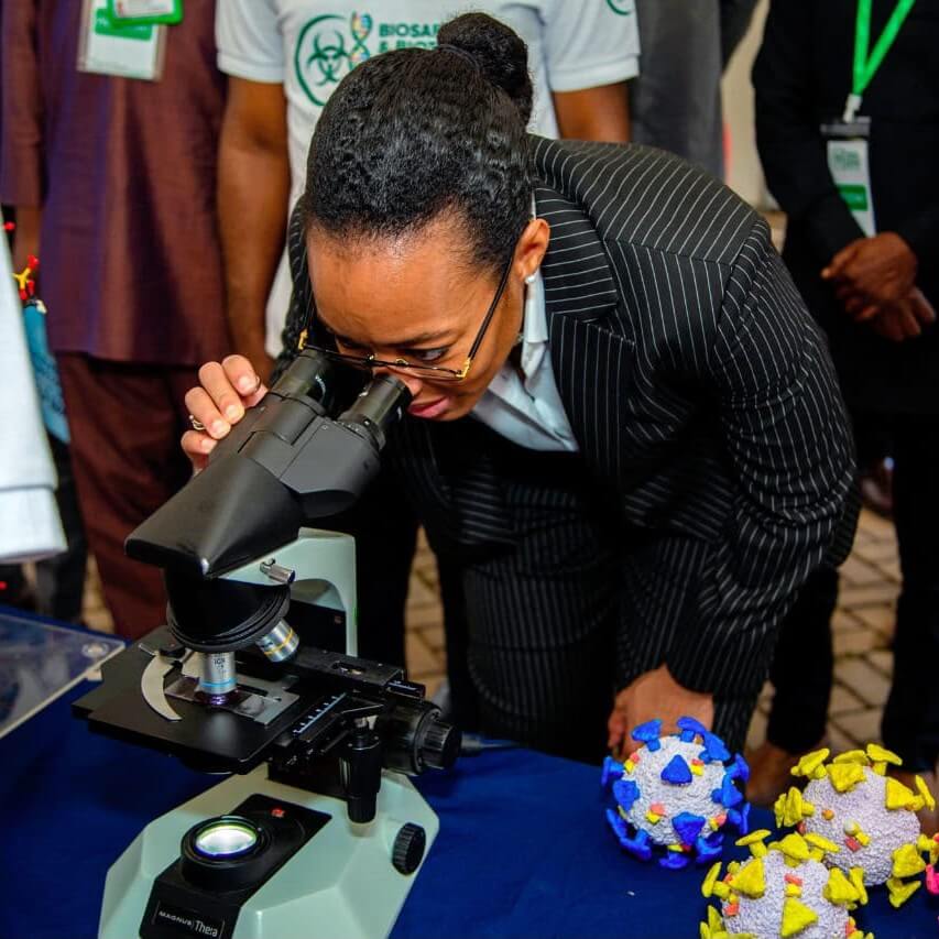 Hon. Dr Zanetor Agyeman-Rawlings interacting with attendees at the BBExpo launch