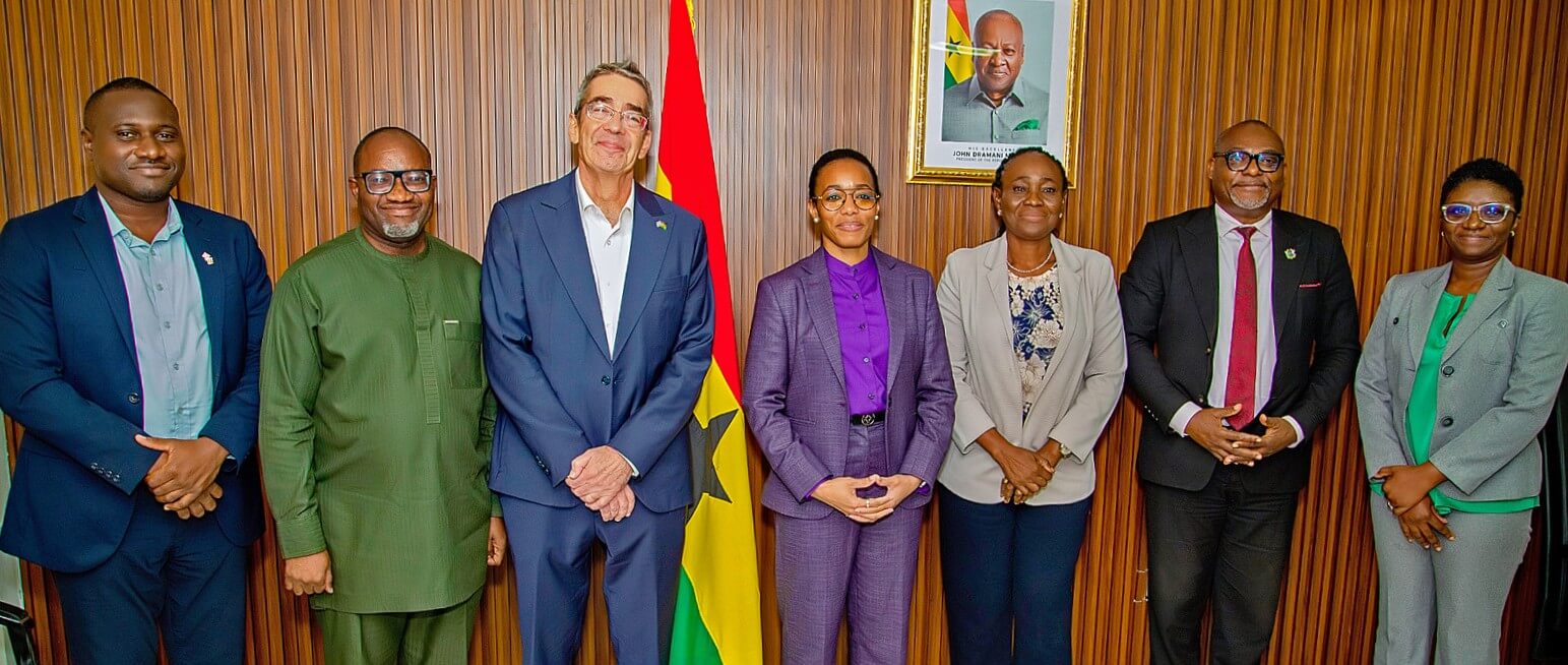 Hon. Dr Zanetor Agyeman-Rawlings with the Ambassador of Israel to Ghana, H.E. Roey Gilad, and officials of the Ministry.