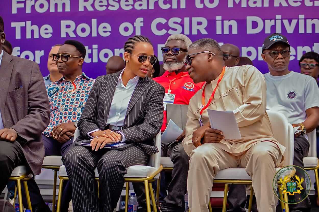 Hon. Dr Zanetor Agyeman-Rawlings with dignitaries at the opening of the CSIR Innovation Fair 2026.