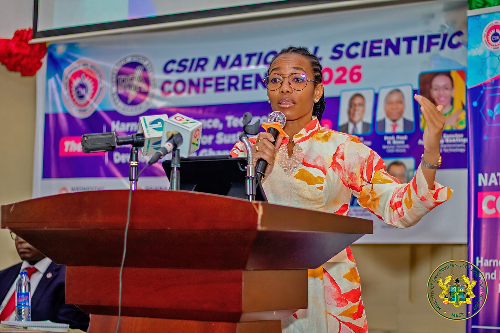 Hon. Dr Zanetor Agyeman-Rawlings addresses the opening of the CSIR Scientific Conference 2026.