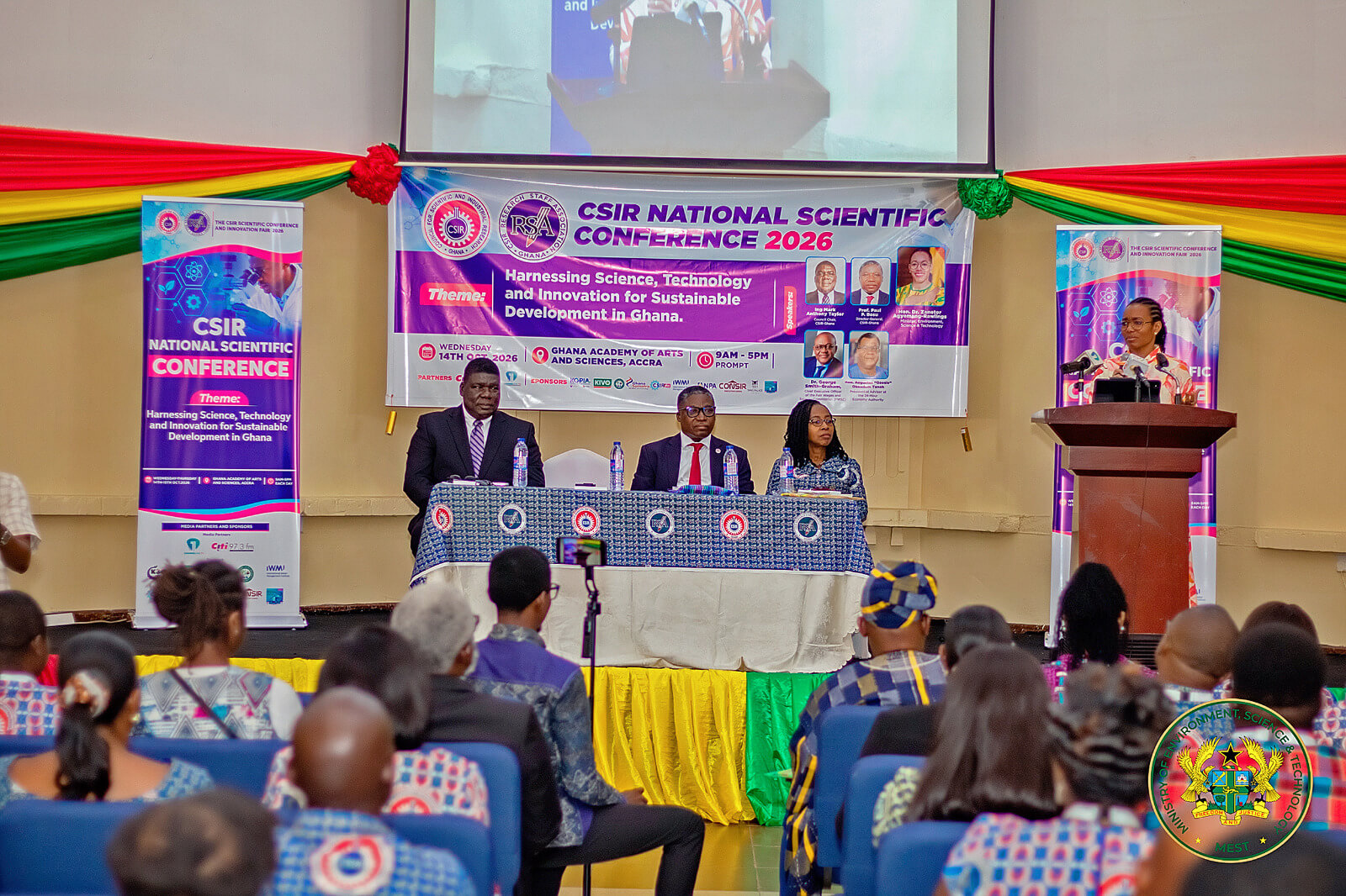 The high table at the opening of the CSIR Scientific Conference 2026.