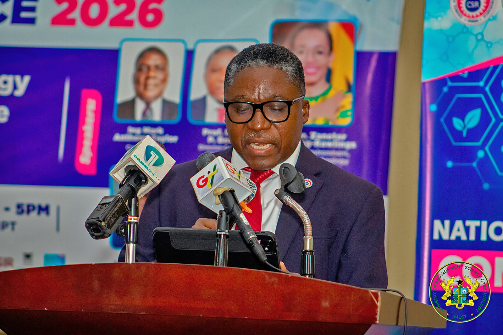 Prof. Paul Bosu, Director-General of CSIR, delivers his opening address.