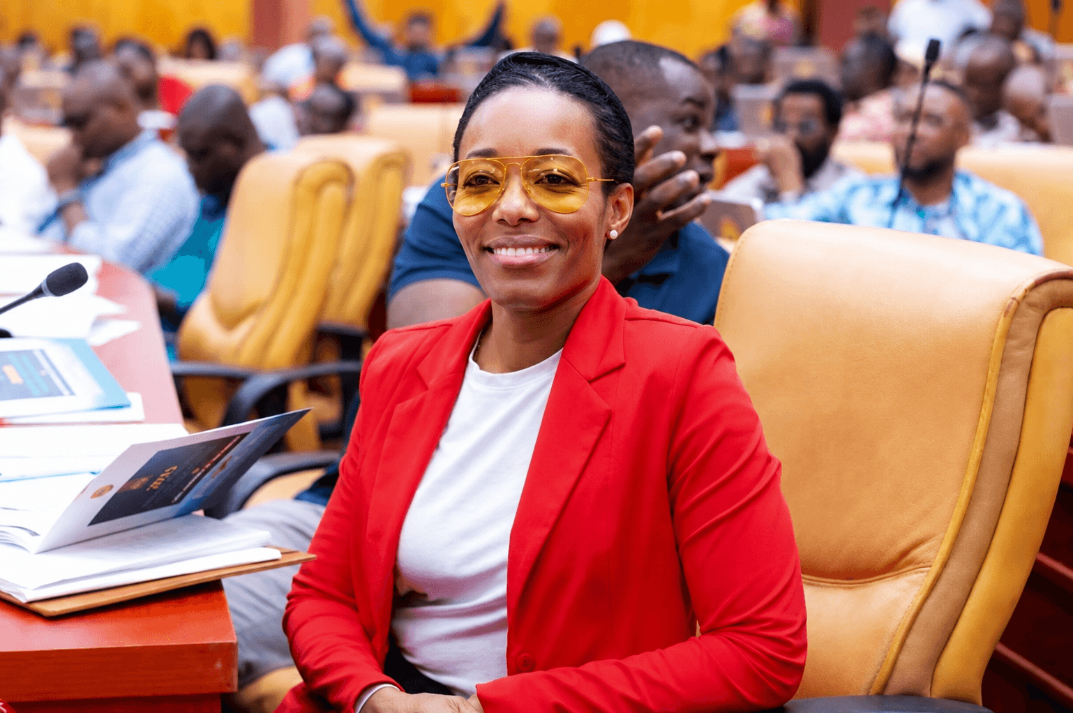 Dr Zanetor Agyeman-Rawlings following parliamentary approval of her nomination as Minister for Environment, Science and Technology.