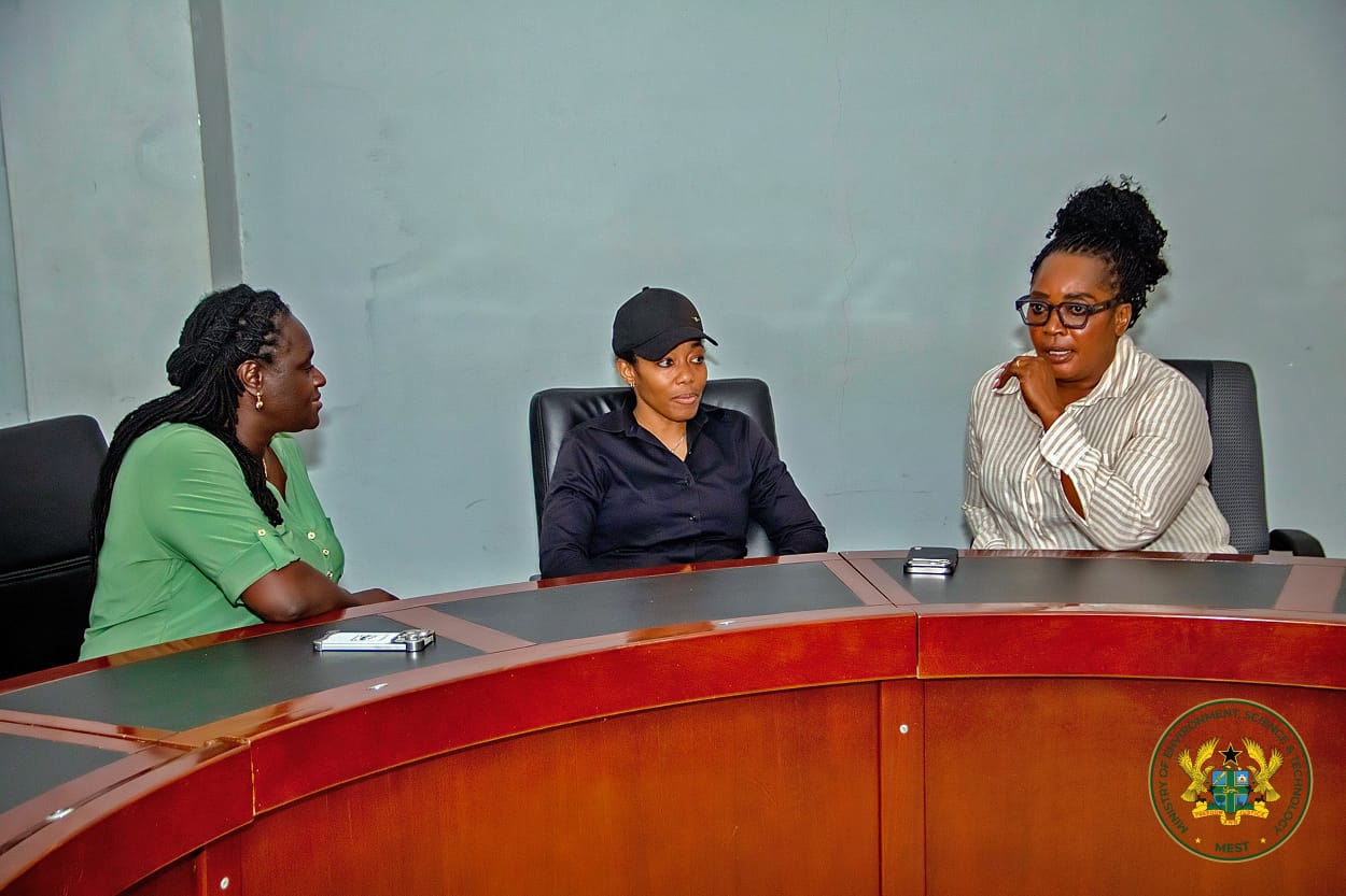 The Minister in a meeting with the Eastern Regional Minister, Hon. Rita Akosua Adjei Awatey.