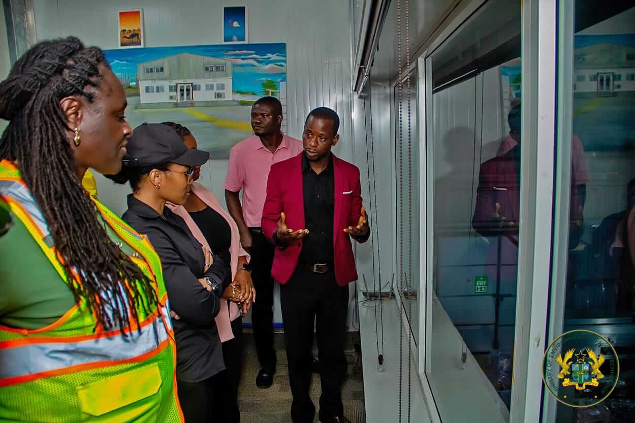 The Minister during her visit to Fairafric Ghana Limited.
