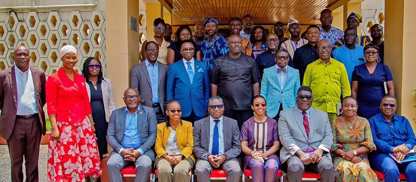 Hon. Dr Zanetor Agyeman-Rawlings together with management and staff of MEST & CSIR.