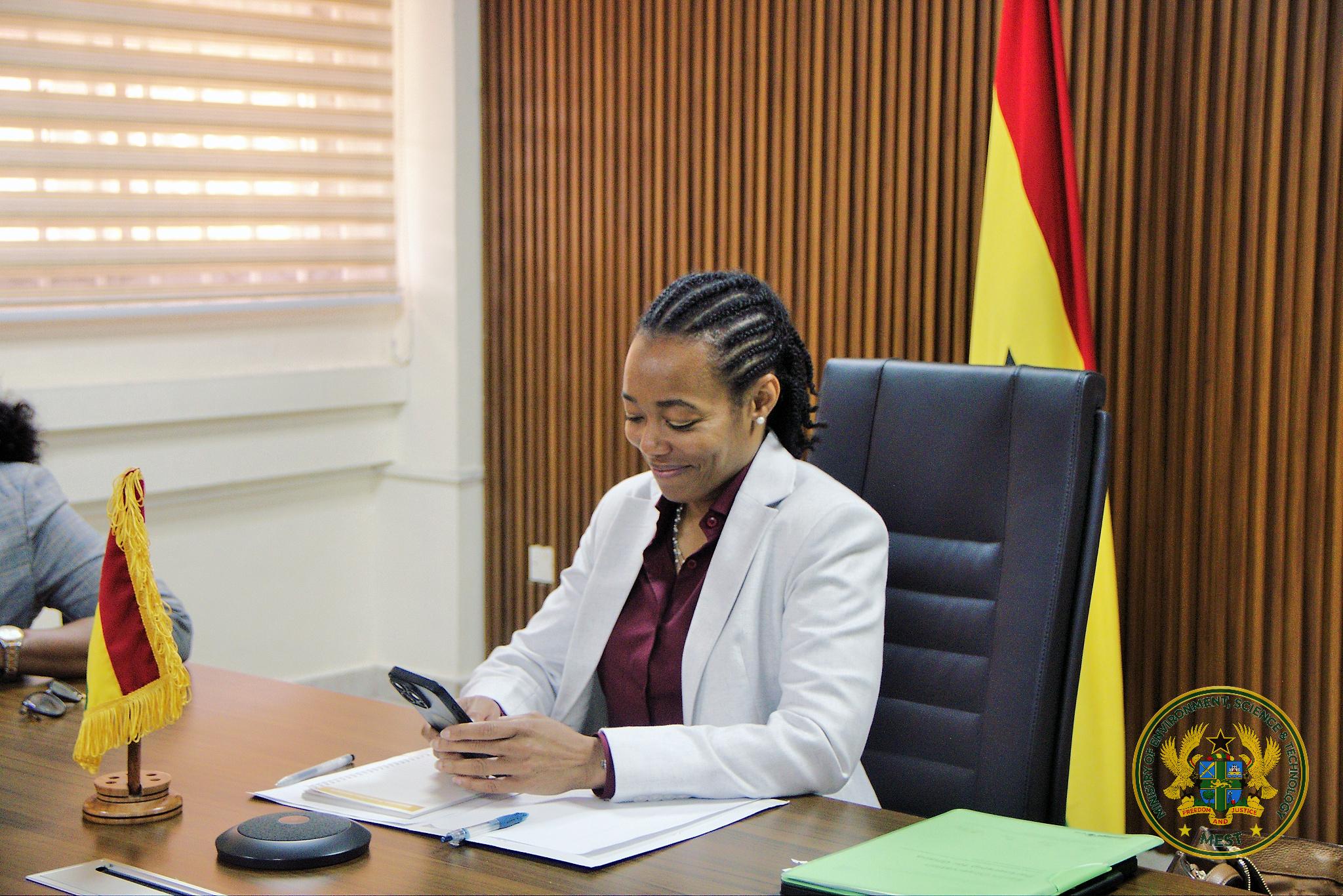 The Minister during the meeting with the Ghana Chamber of Mines.